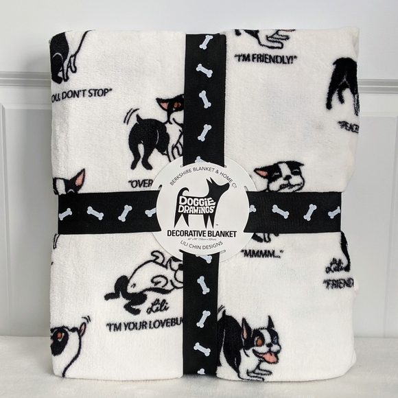 boston terrier throw blanket